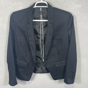 APOSTROPHE Black Blazer Jacket Women's‎ Size 10 One Button Lined Career Office
